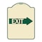Signmission Exit With Right Arrow Heavy-Gauge Aluminum Architectural Sign, 24" H, 18" L, TG-1824-24606 A-DES-TG-1824-24606 - alternate 1